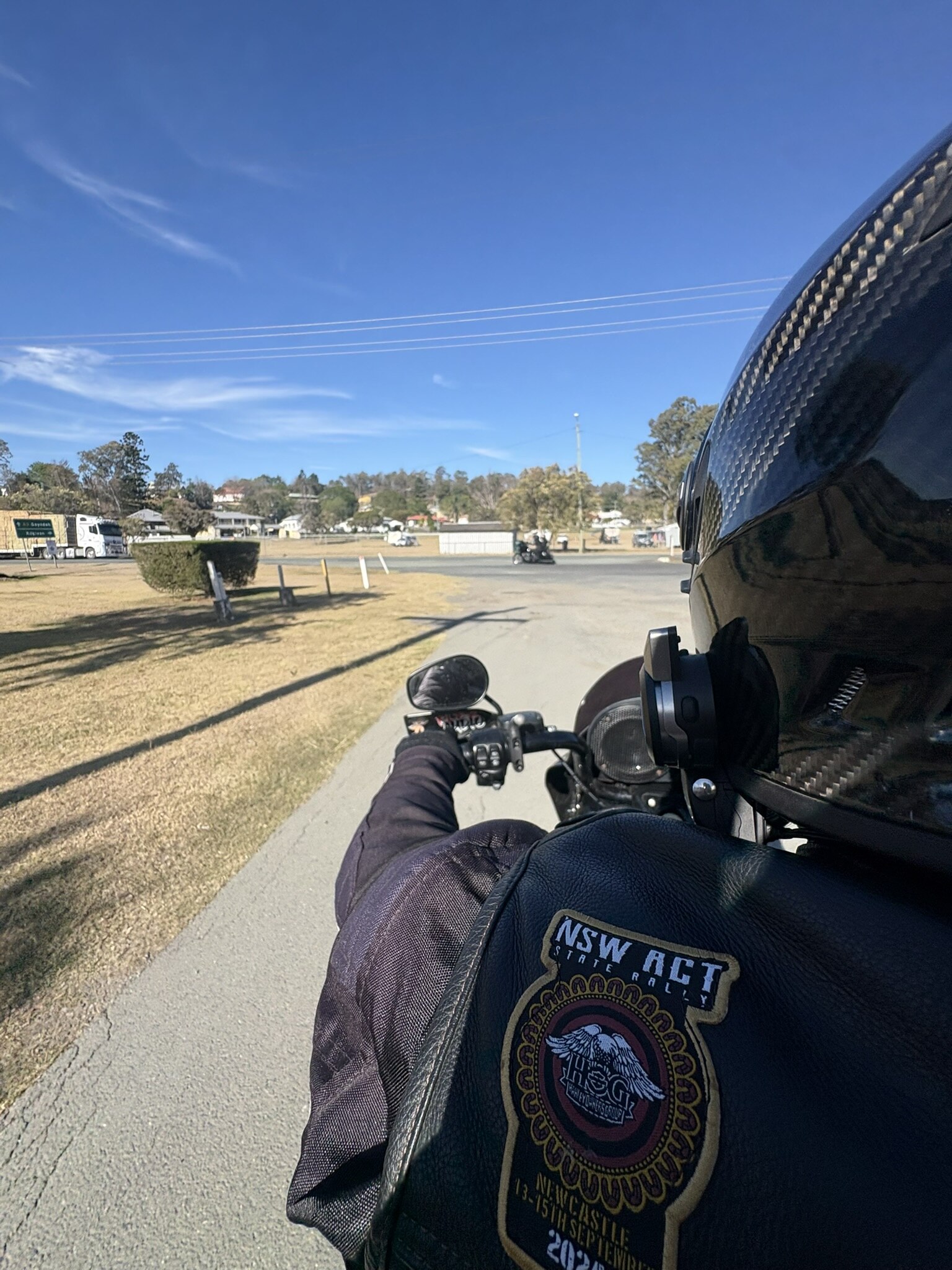 Country road and scenery from the motorcycle ride