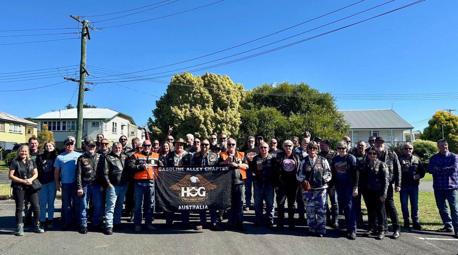 Gasoline Alley Chapter group at the Double Shot Ride in May 2024