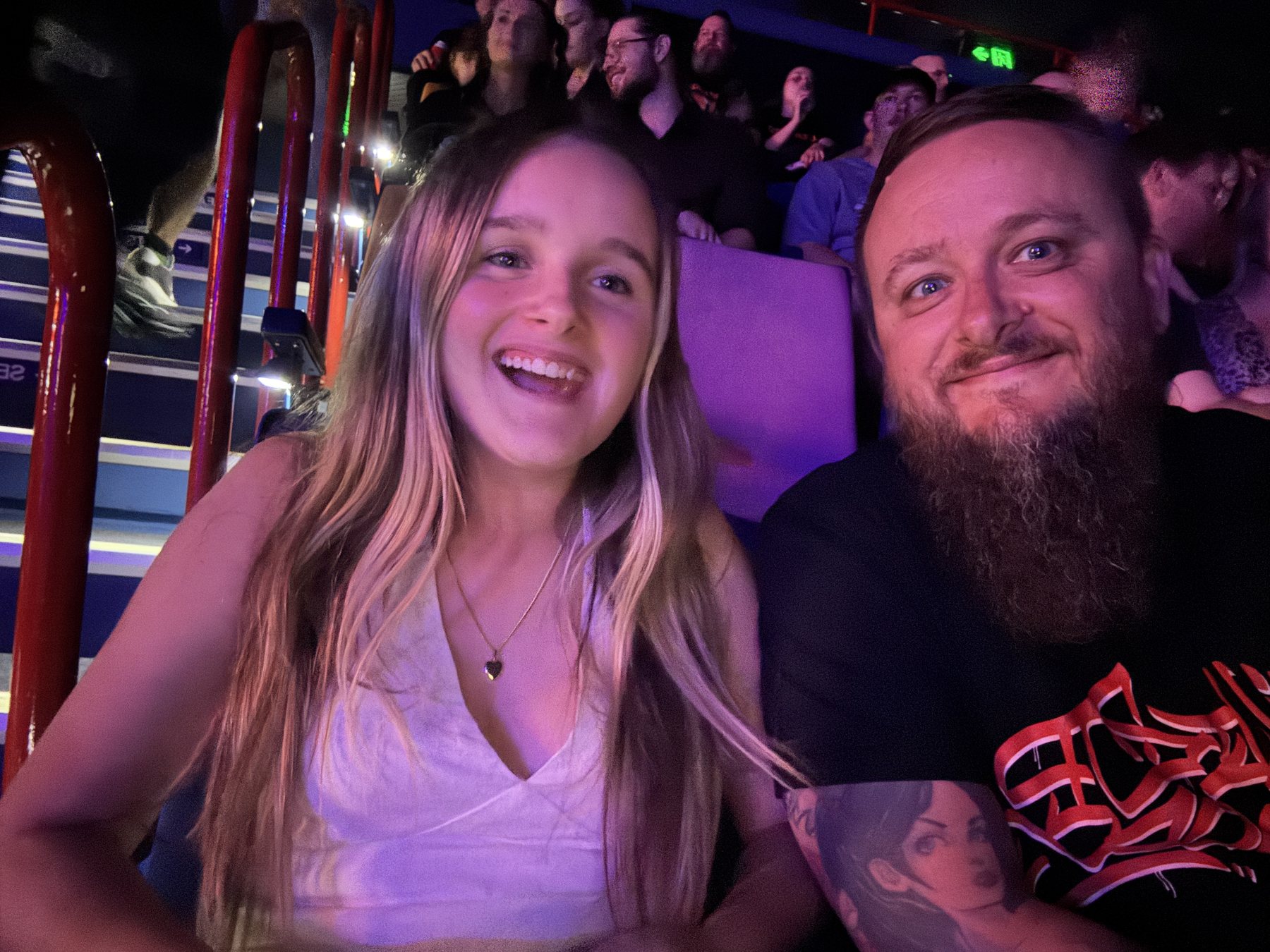 A concert selfie from the seats at Brisbane Entertainment Centre