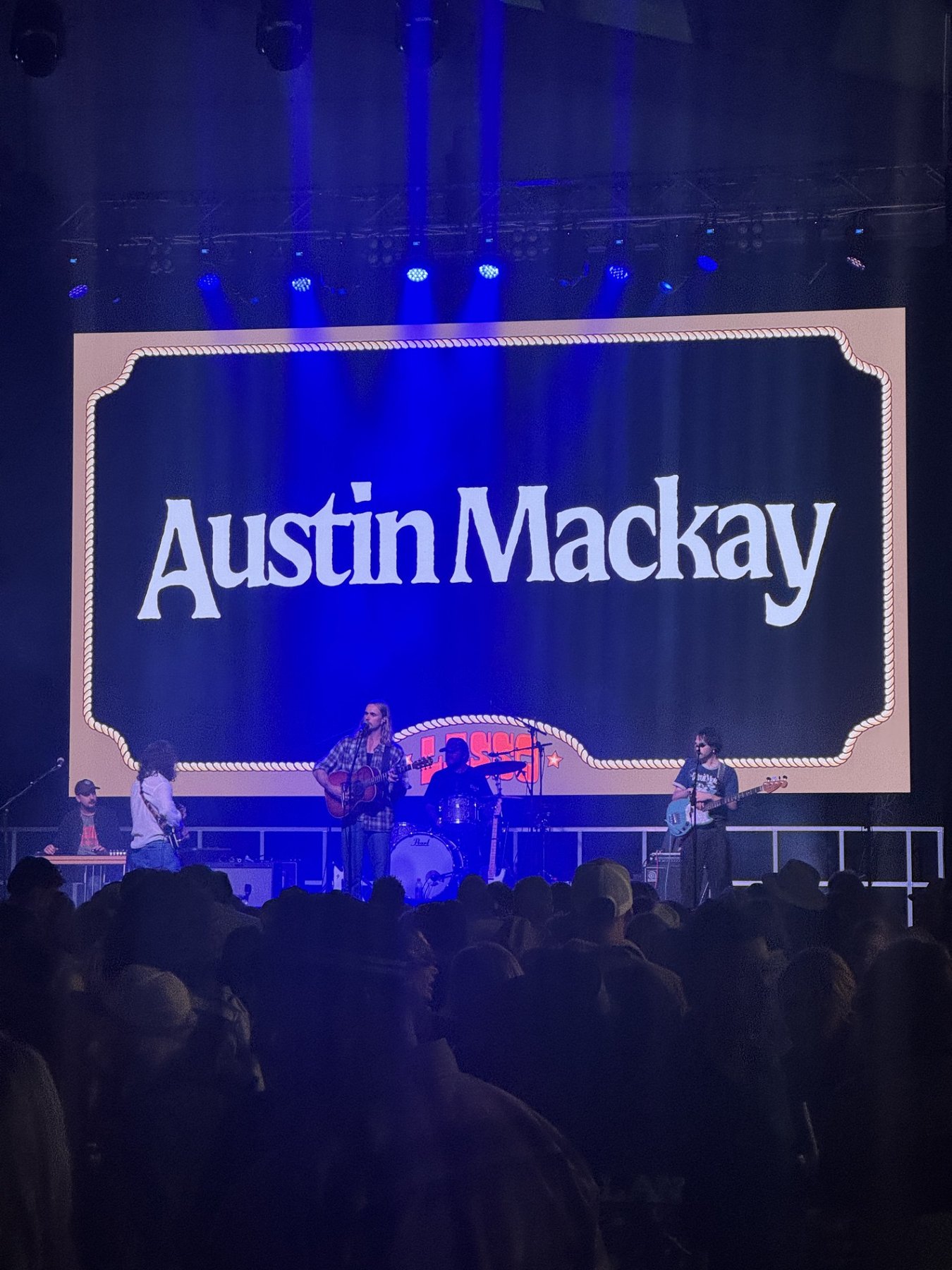 Austin Mackay performing at Lasso Country Music Festival