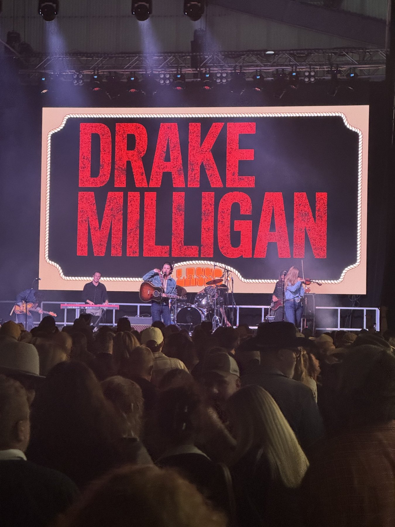 Drake Milligan performing at Lasso Country Music Festival 2026