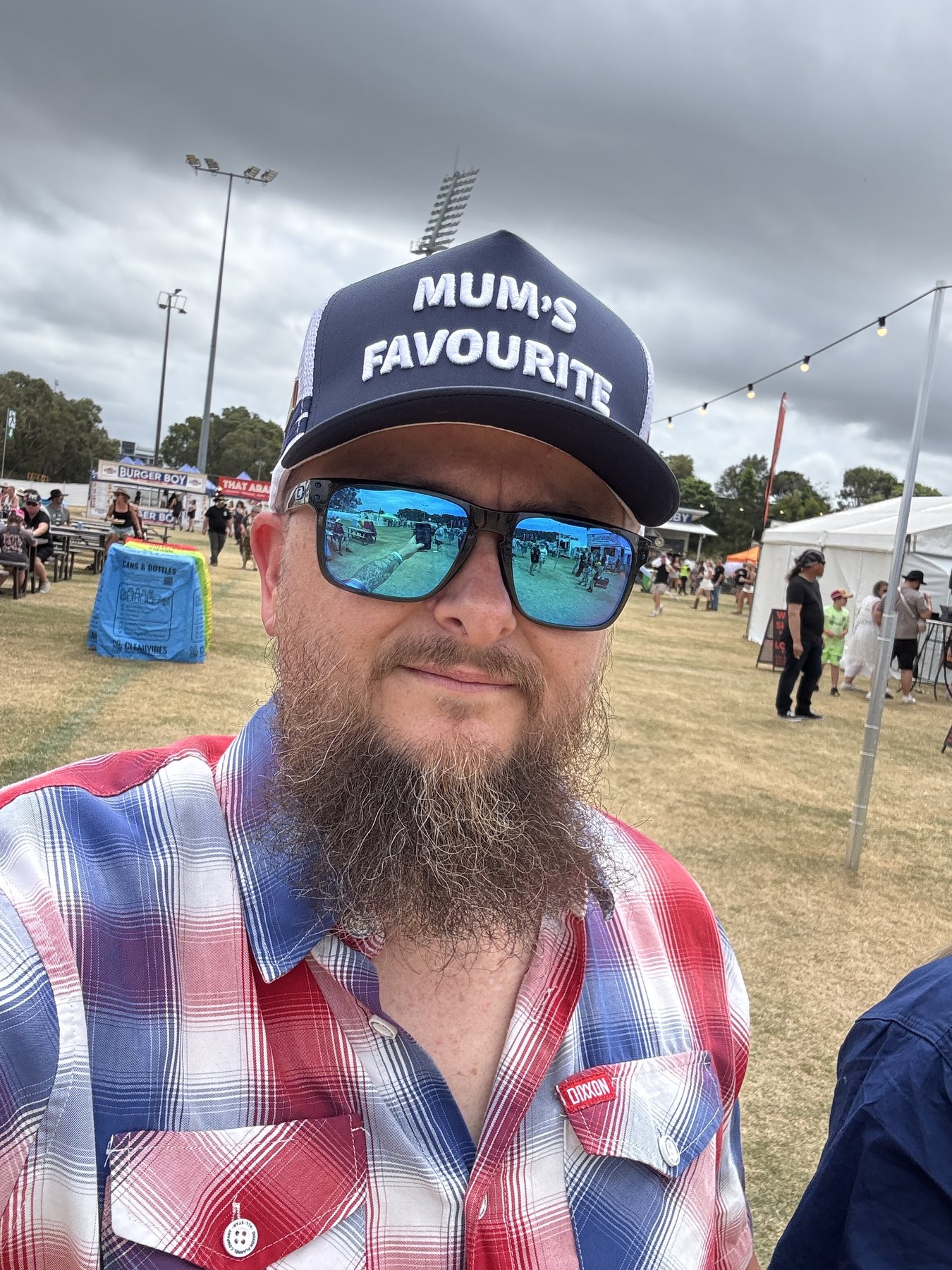 Shane arriving at the outdoor Strummingbird Festival grounds