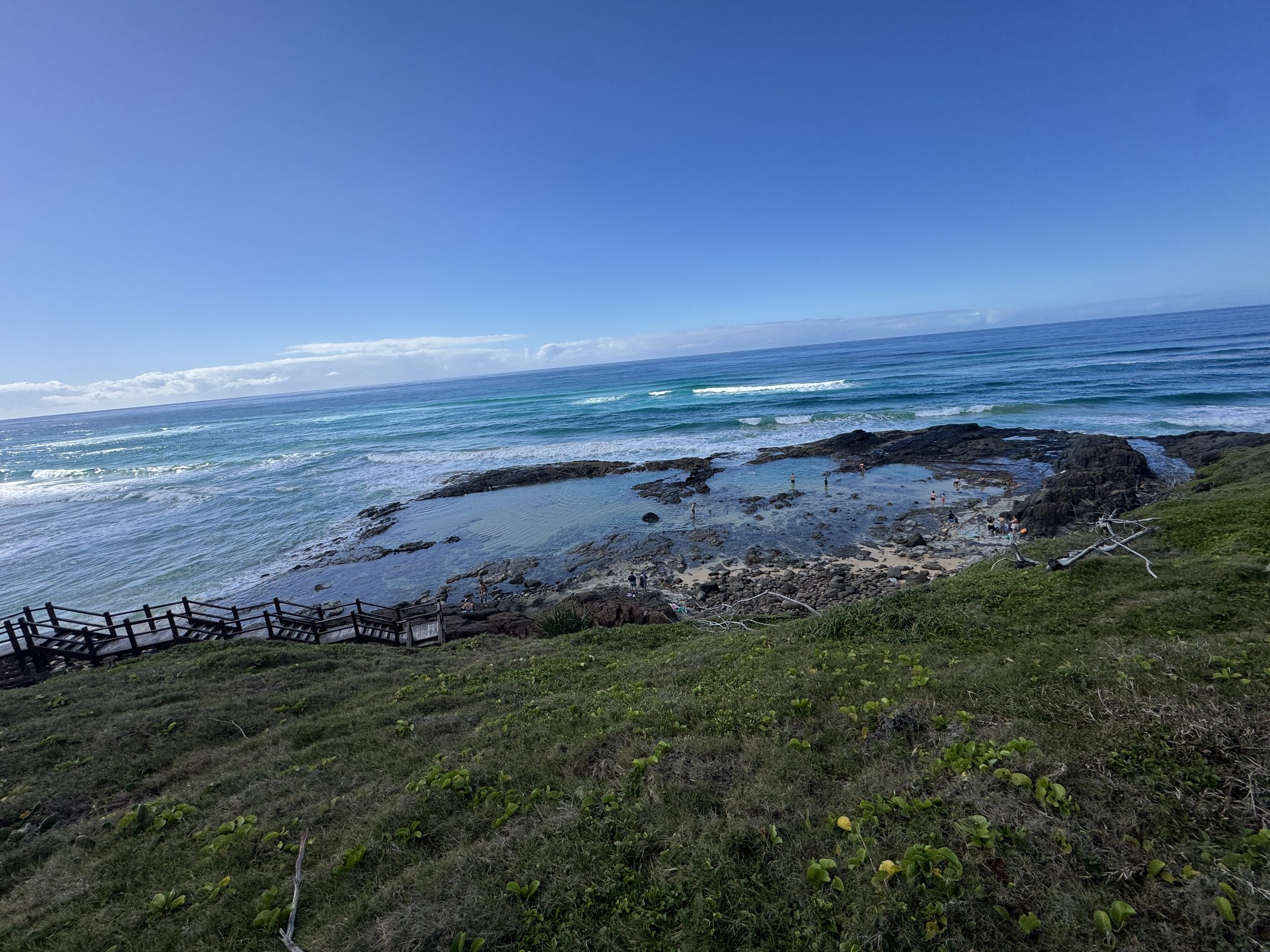 Rocky coastline and ocean view on northern K'gari.