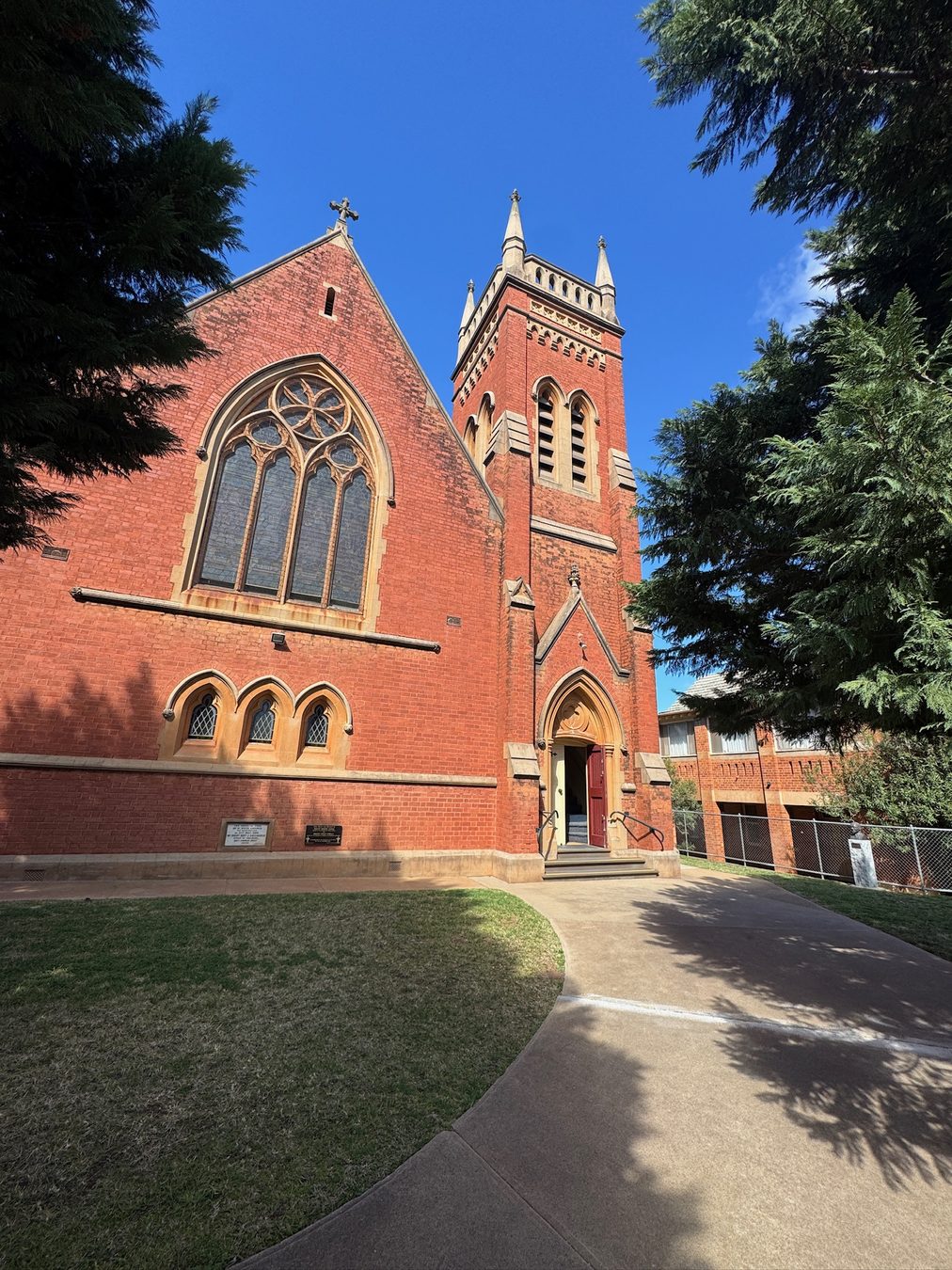 A red-brick church in Narrandera.